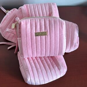 5/$25 Shiseido Pink Velvet cosmetic pouches